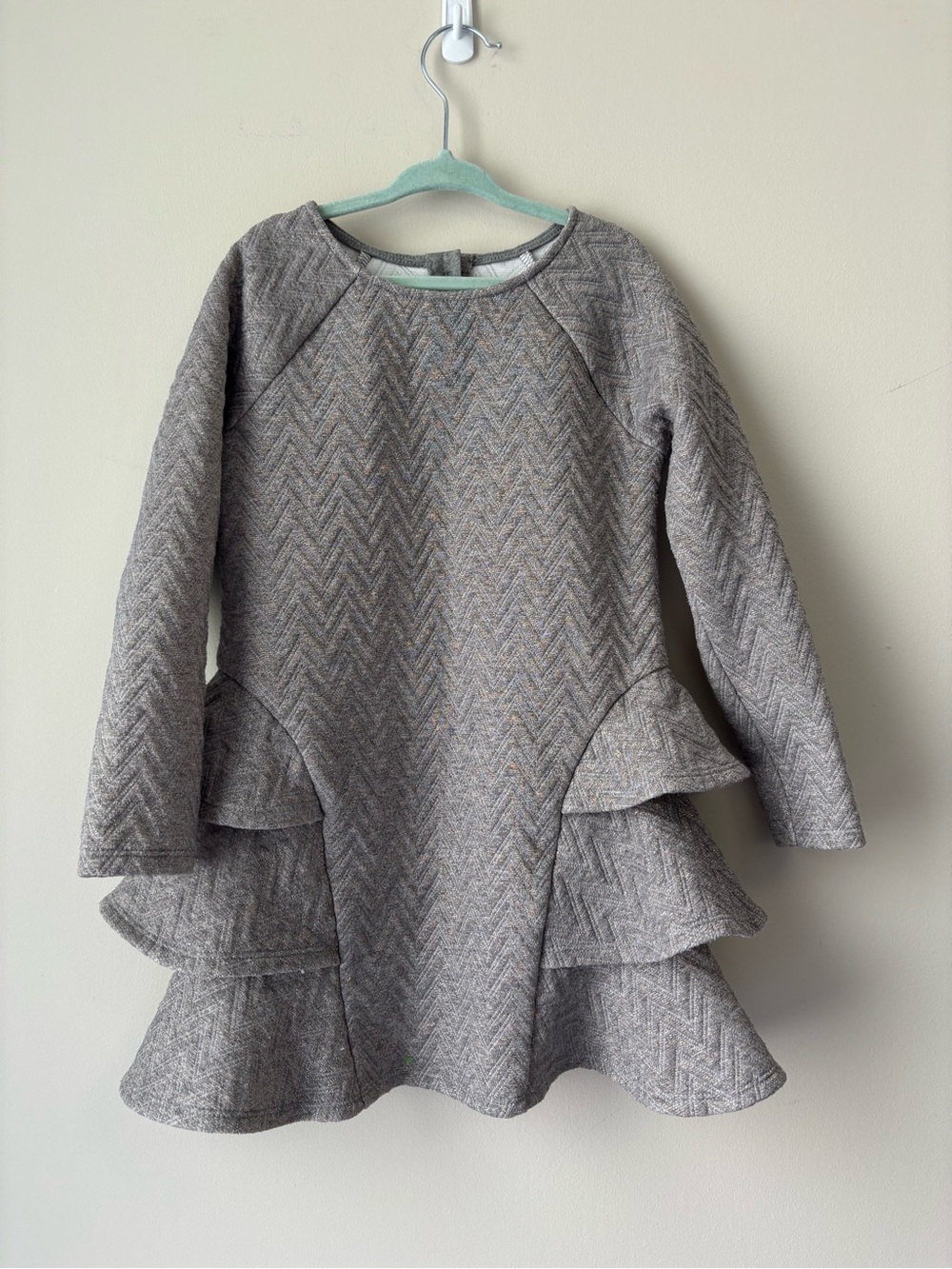 Girl’s Cat & Jack Silver-Accented Grey Girl's Dress